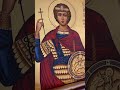 Рукописная икона Георгий Победоносец с резьбой