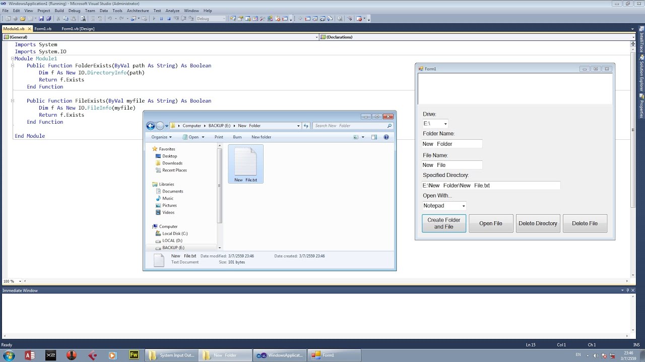 VB .NET - How to Create Directory/Folder and File Using TextBox Part 1 Form Design - YouTube Vb .Net - How To Create Directory/Folder And File Using Textbox Part 1 Form Design - Youtube