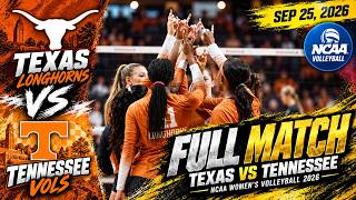 Texas vs Tennessee FULL MATCH | NCAA Women's Volleyball 2026 | Sep 25, 2026