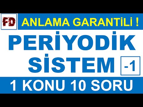 PERİYODİK SİSTEM SORU ÇÖZÜMÜ -1 [ TAKTİKLİ, ÖZEL ÇÖZÜM ] ( ANLAMA GARANTİLİ )