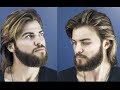 How to Cut and Style Long Hair for Men - Collar-Length Sweep Back