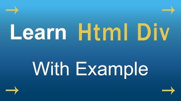 Learn html div with example | Html div tutorial | Div tag basics