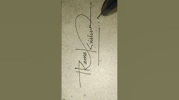 Rama Krishna Name Signature Styles #signaturestyle #shortvideoviral