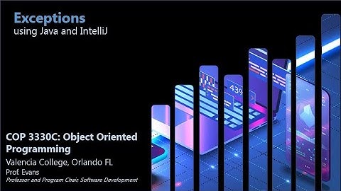 [COP 3330C - Object Oriented Programming] Exceptions