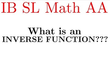 Lecture 11: Functions | What is an INVERSE FUNCTION? (with example).