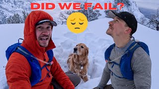 Sometimes, you don't always make it to the end | snow hike with my dog