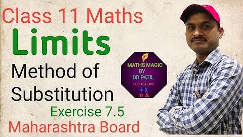 Class 11 Maths / Limits by substitution method/ Exercise 7.5