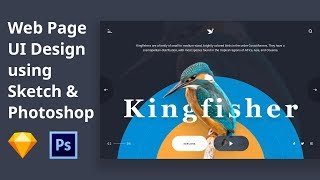 Kingfisher Web Page UI Design - Speed Art (Using Photoshop & Sketch) screenshot 3