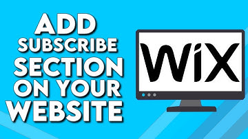 How To Add Subscribe Section To Your Website Home Page on Wix