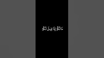 ما لكم إذا قيل لكم انفروا في سبيل الله  | ياسر الدوسري | كرومات قرآن شاشة سوداء | سورة التوبه