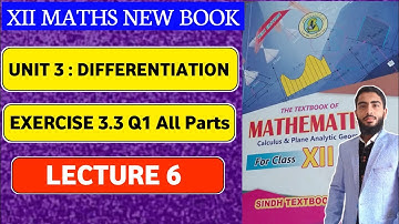 Exercise 3.2 Q1 | unit 03 Differentiation | Class 12 New Mathematics Book Sindh Board