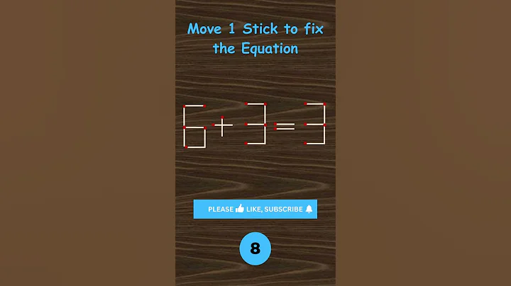 Mind Blowing Trick: Move Only 1 Matchstick | 6 + 3 =3 #shorts #youtubeshorts