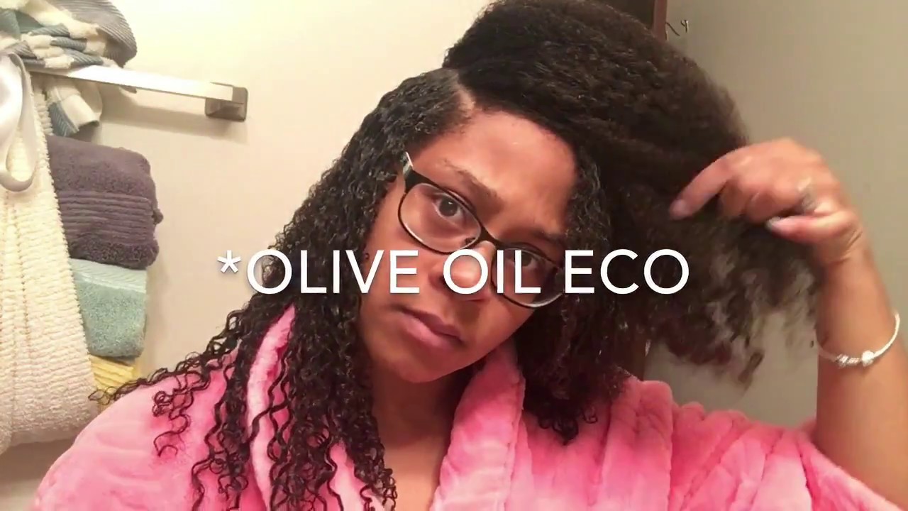 Wash N Go Shingling Method W Olive Oil Eco Styler Youtube