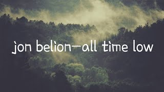 Jon belion-all time low(lyric video)