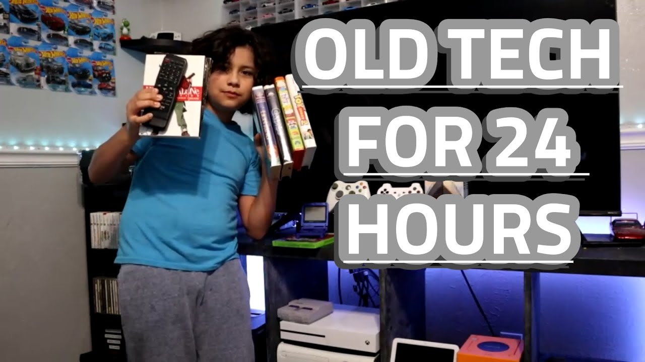 Using old tech for 24 Hours!! - YouTube