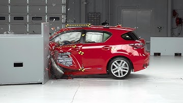 2015 Lexus CT 200h driver-side small overlap IIHS crash test
