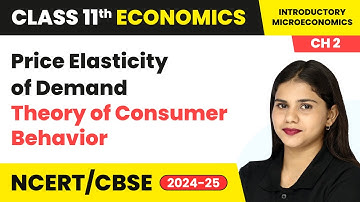 Price Elasticity of Demand - Theory of Consumer Behavior | Class 11 Economics Chapter 2 | CBSE 2024