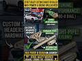 Exhaust System: It features custom SS headers, a straight-pipe exhaust, and a resonator.....