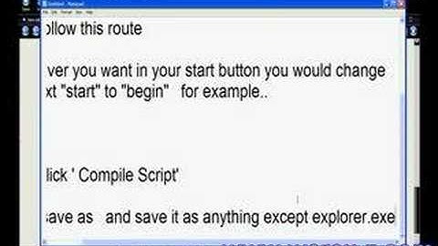 Changing The Text on Your Start Button