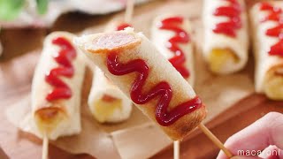 生地いらずで簡単。食パンアメリカンドッグの作り方