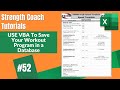 Vba to save workout  speed and agility workout creator part 3  dsmstrength