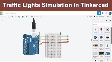 Traffic Lights using Arduino in Tinkercad || Learn Arduino with Tinkercad Circuit 💻