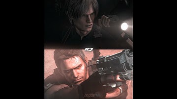 Leon Kennedy (RE4) VS Chris Redfield (RE5). #residentevil #aftereffects #shorts