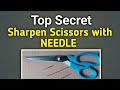 How to Sharpen your Scissors || Tutorial No Scissors Sharpener || DIY