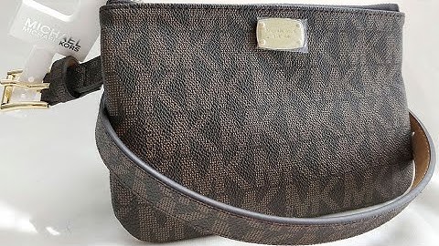TN32_4 Bộ quà tặng nữ hiệu Michael Kors MK thời trang cao cấp túi & dây  nịt khoá kéo da Saffiano