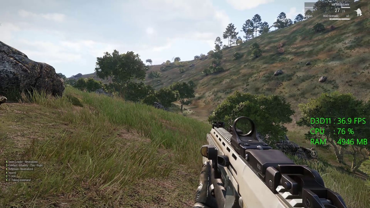 GeForce GTX 1060 -- Intel Pentium G4500 -- Arma 3 FPS Test