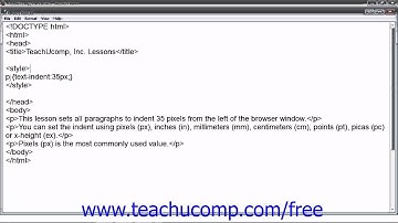 HTML5 and CSS3 Tutorial Indentation Training Lesson 15.3
