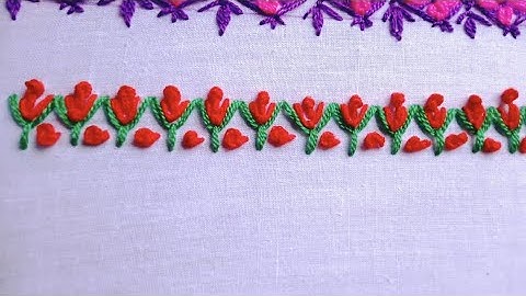 Beginner friendly hand embroidery/ Tutorial design by knot your type/ very simple