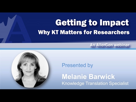 Getting to Impact: Why Knowledge Translation Matters for Researchers with Melanie Barwick