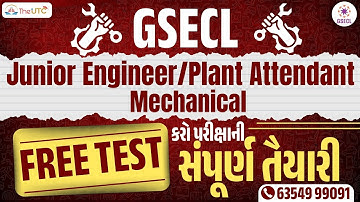 GSECL JE-PA Mechanical Exam preparation | Attempt FREE Test & check your performance | The UTC