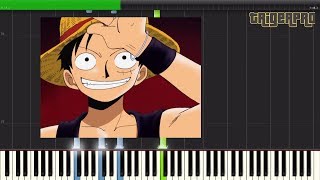 Video thumbnail of "One Piece Opening 4 - Bon Voyage (Piano Tutorial) [Synthesia]"