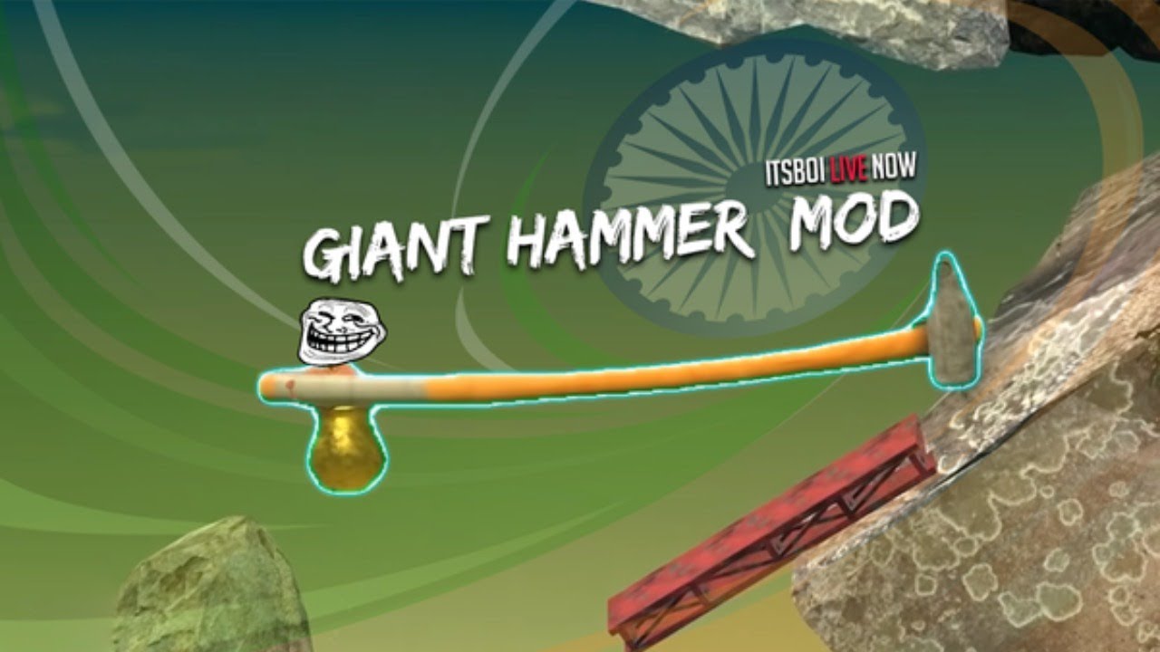 Getting Over It Live Big Hammer Mod Very Frustrating! YouTube