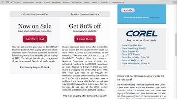 CorelDRAW Graphics Suite X7 - Finding a coupon code at SoftwareVoucher.com