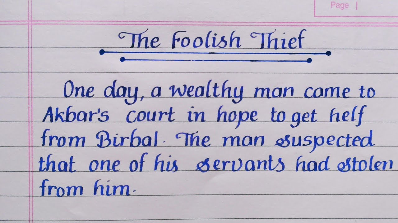 Short Story The Foolish Thief Story Writing Short Story Moral short-story-the-foolish-thief-story-writing-short-story-moral