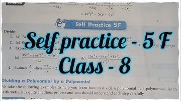 new learning composite mathematics class 8 self practice 5f | Schand maths solutions chapter 5 ex 5f