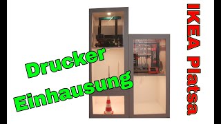 Druckereinhausung mit Ikea Platsa, erweiterbarer geschlossener Bauraum