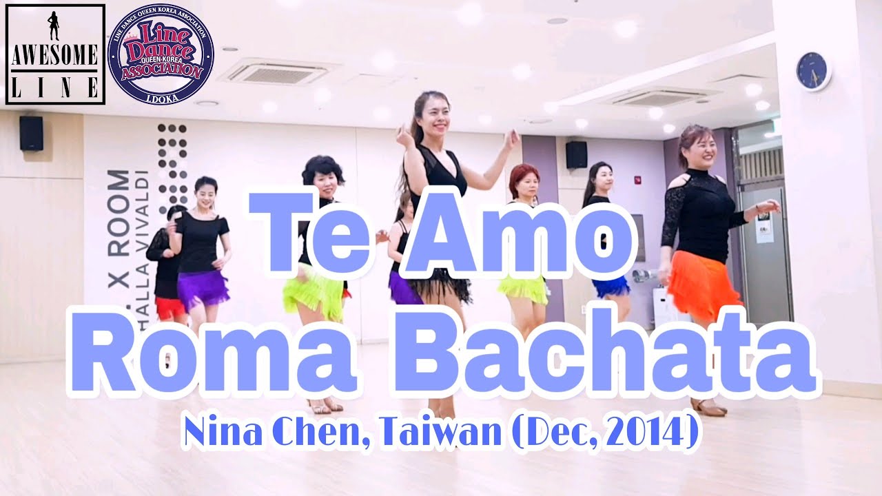 Te Amo Roma Bachata Line Dance Demo YouTube