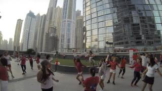 Pre Valentine Zumba Party in Dubai. Warm up