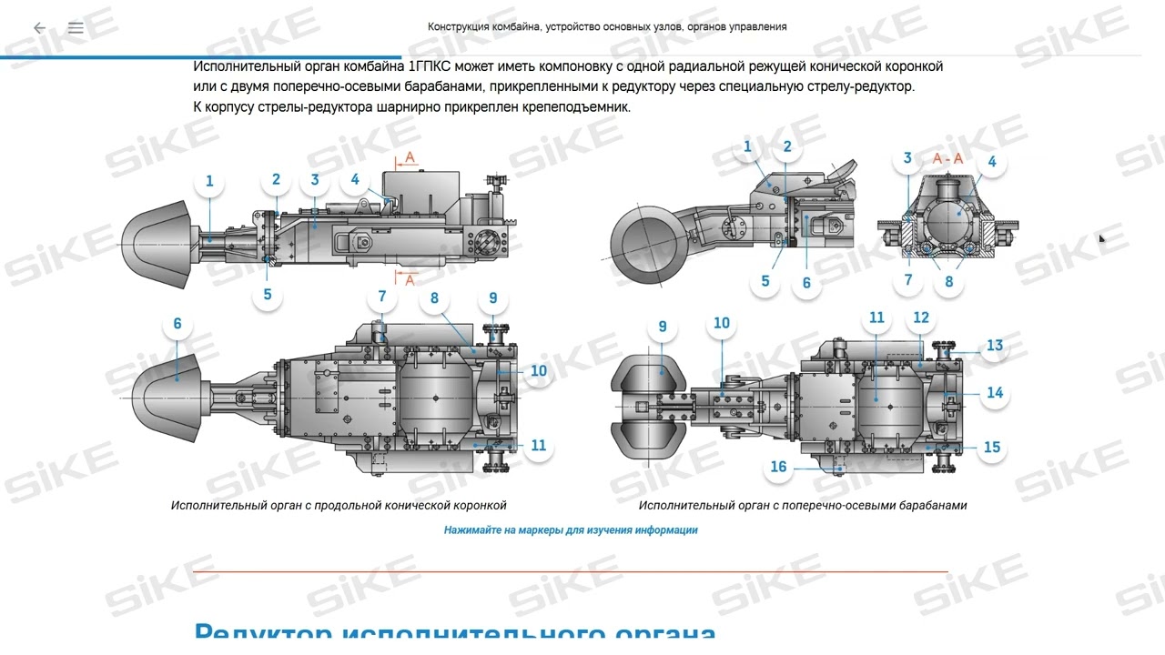Проходческие комбайны - Электронный курс SIKE
