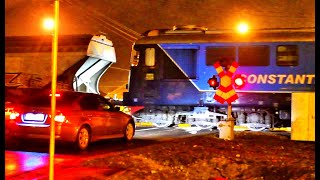 Marfar PSZ barieră Oradea Vest-Manevre-Romanian railroad crossing