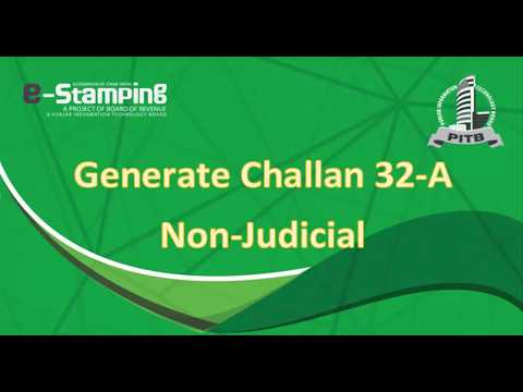 Generate Challan 32 A (Non-Judicial)