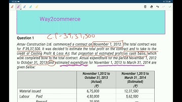 Contract Costing Problem 1  | IPCC PracticeManual | C.A INTER | CMA | M.COM | Classes in English