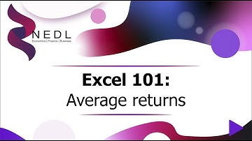 Excel 101: Average returns (Arithmetic, geometric, logarithmic)