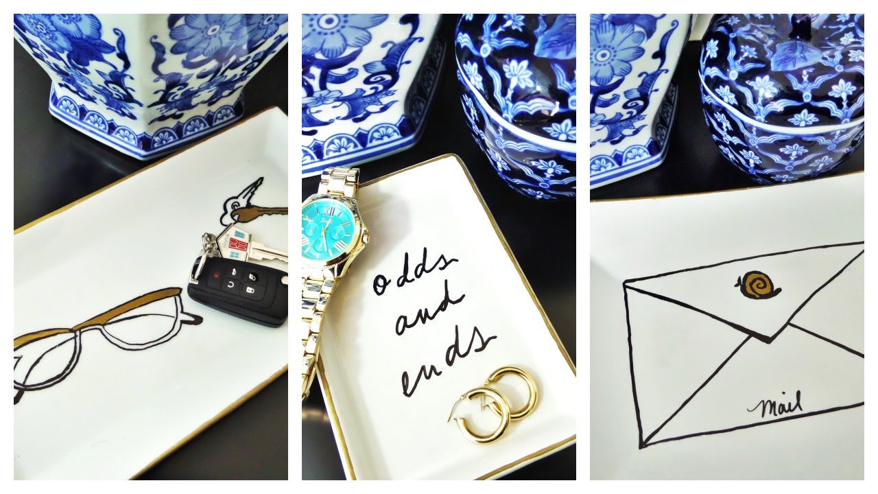 DIY Kate Spade Inspired Trinket Trays YouTube