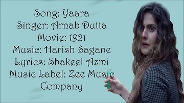 Yaara,tu,mujhme, yuin,basa,lyrics,,,arnab, datta,(lyrics) video