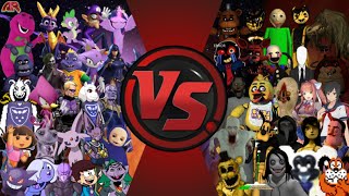 Purple Vs Indie Horror War Cartoon Fight Club Fan Episode